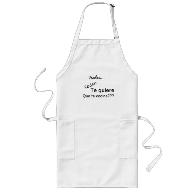 Quien te quiere apron långt förkläde (Framsidan)
