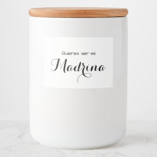 Quieres Ser Mi Madrina Candle Label Mat Etiketter