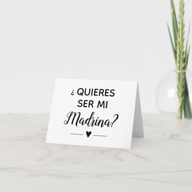 Quieres Ser Mi Madrina Godmor Frieri Inbjudan (Framsida)