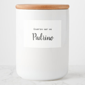 Quieres Ser Mi Padrino Candle Label Mat Etiketter