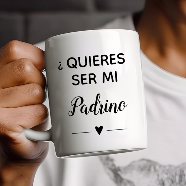Quieres Ser Mi Padrino Godfather Frieri Kaffemugg (Skapare uppladdad)