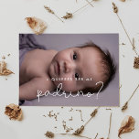 Quieres ser mi padrino Godfather frieri kort<br><div class="desc">Enkel och adjektiv: Välj ett fotokort för din gudfader-frieri,  spanska Padrino-version. Enkel att anpassa sig med ditt baby bild och ditt anpassningsbar-budskap till de framtida Godföräldrarna. Fullständigt anpassade färg för teckensnitt och bakgrund.</div>