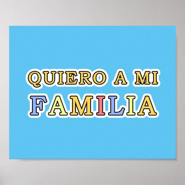Quiero a mi Familia Español I kärlek Min familj Poster (Framsidan)