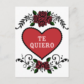 Quiero Antique Heart och Ro Vykort