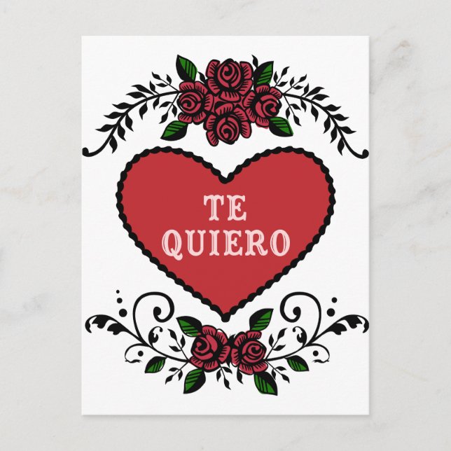 Quiero Antique Heart och Ro Vykort (Framsida)
