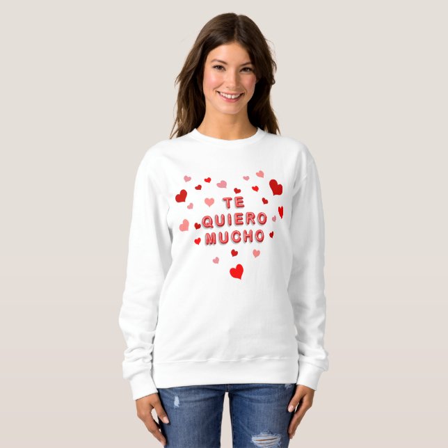 Quiero Mucho Red Hearts formar ett stort hjärta T Shirt (Hel framsida)
