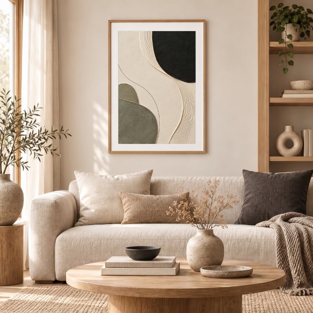Quiet Arc | Minimal Abstract Plaster Art Print Poster (Skapare uppladdad)