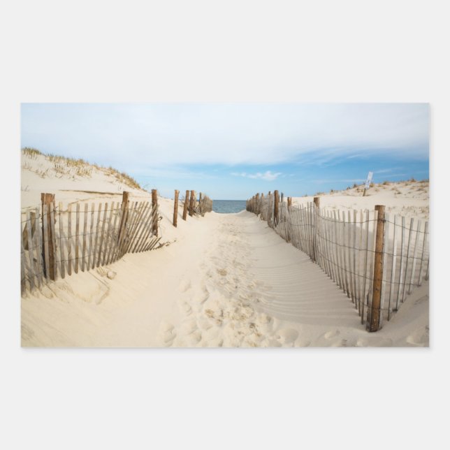 Quiet Beach Rektangulärt Klistermärke (Framsida)
