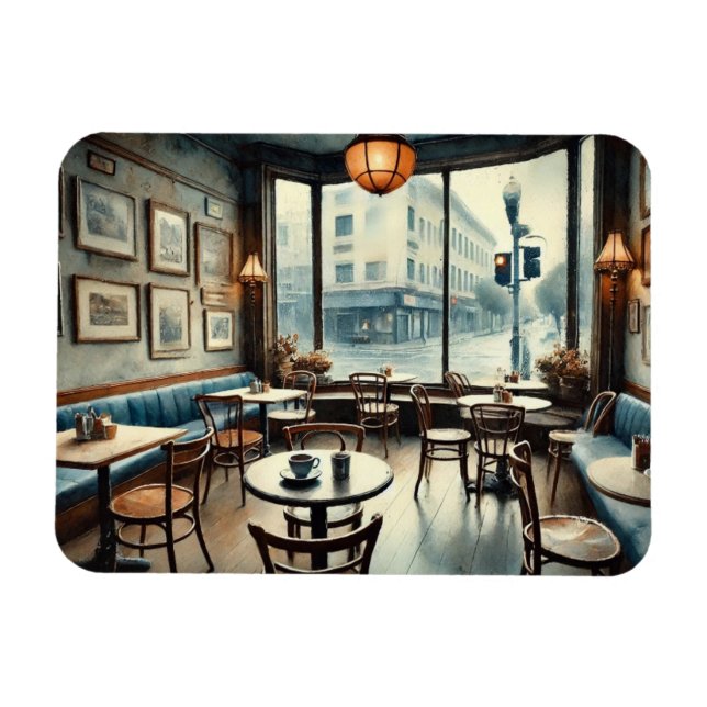 Quiet Cafe i San Francisco Magnet (Horisontell)