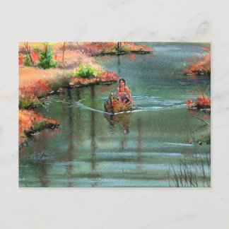 QUIET CANOE by SHARON SHARPE Vykort