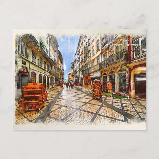 Quiet Coimba Morgon - Real Portugal Vykort (Framsida)