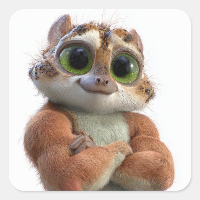 Quiet Confidence Fyrkantigt Klistermärke (Framsida)