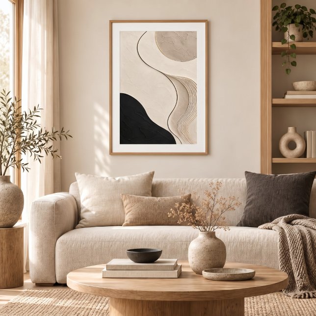 Quiet Contour | Minimal Abstract Plaster Art Print Poster (Skapare uppladdad)