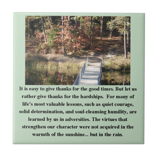 Quiet Courage Inspirational Kakelplatta (Framsidan)