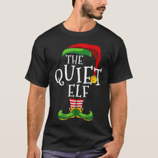 Quiet Elf Matching Familjens julklapp Par T Shirt
