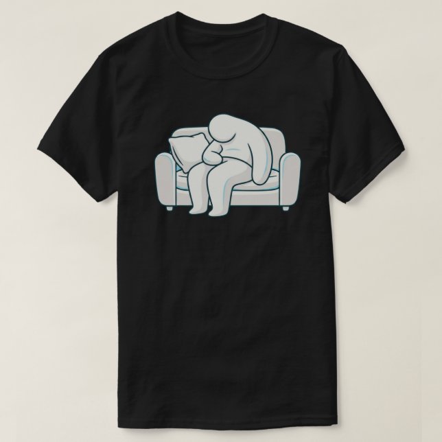 Quiet Exhaustion – Modern Stylized Human Burnout  T Shirt (Design framsida)