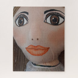 Quiet Gaze — Handcrafted Festival Figure in Flores Pussel