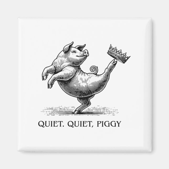 Quiet Ggy Meme Feminist Subtle Humor Protest Resis Magnet (Framsidan)