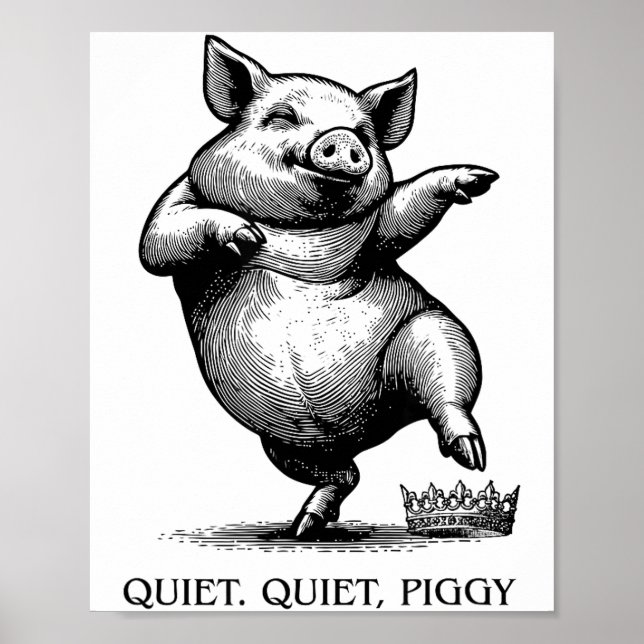 Quiet Ggy Meme Feminist Subtle Humor Protest Resis Poster (Framsidan)