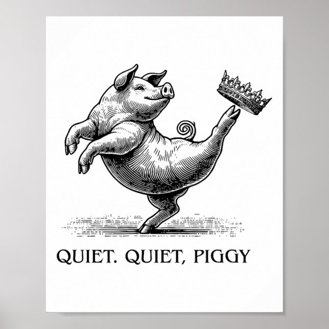 Quiet Ggy Meme Feminist Subtle Humor Protest Resis Poster (Framsidan)