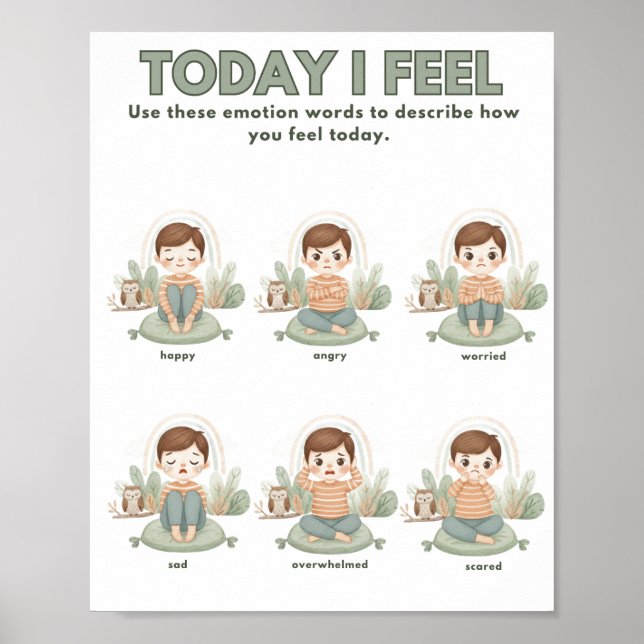 Quiet Grove How I’m Feeling Calming Corner Poster (Framsidan)