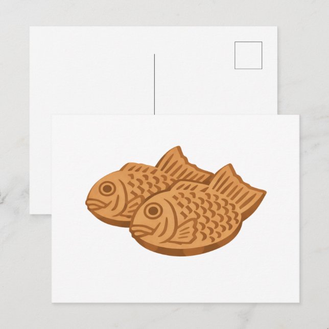 Quiet Icons – Japanese Taiyaki Vykort (Fram/baksida)