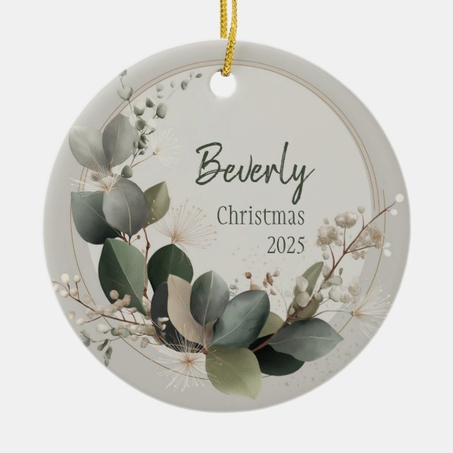 Quiet Luxury Personalized Ornament (Framsidan)