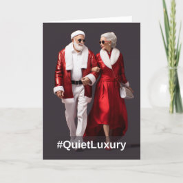 Quiet Luxury Santa Helgdag Card Tack Kort