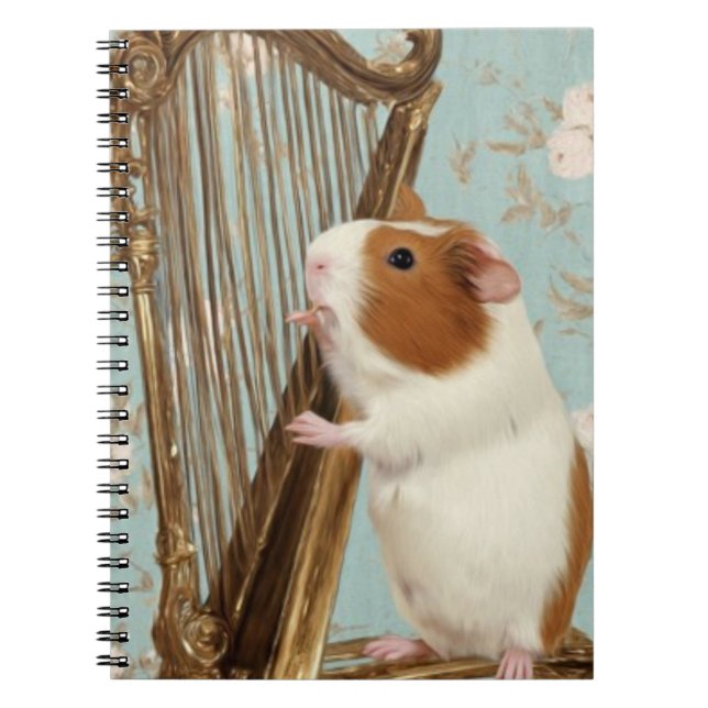 Quiet Melody – Elegant Guinea Pig Notebook Anteckningsbok (Framsidan)
