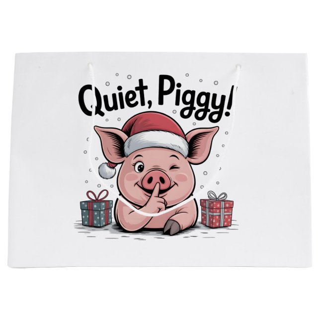 Quiet Piggy Christmas Santa hat Democratic  (Framsidan)