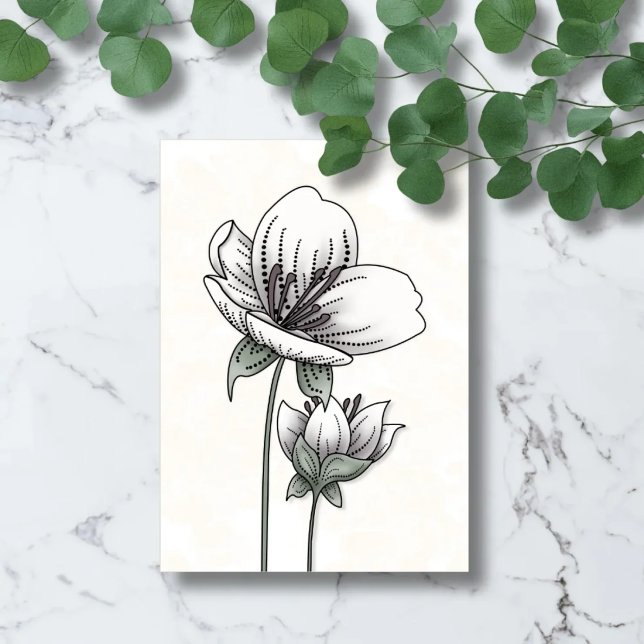 Quiet Presence – Botanical Sympathy Card Kort (Skapare uppladdad)
