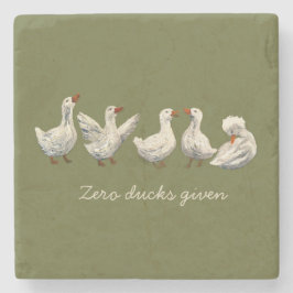 Quiet Quack: White Duck Starry Night Goose Stenunderlägg
