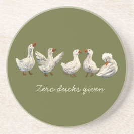 Quiet Quack: White Duck Starry Night Goose Underlägg