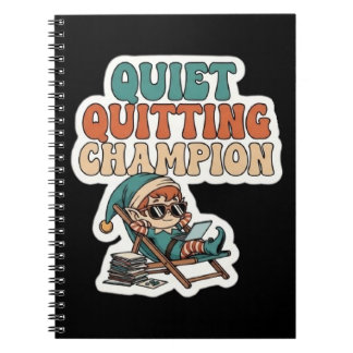 Quiet Quitting Elf Funny Office Humor Meeting Anteckningsbok