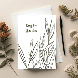 Quiet Reeds – Botanical Sympathy Card Kort