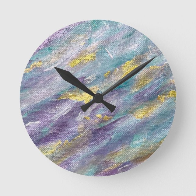 Quiet Reign Modern Art Rund Klocka (Framsida)