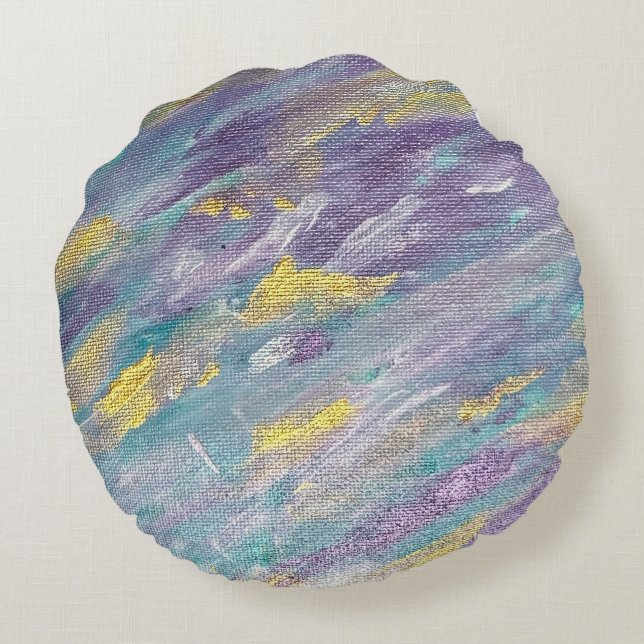 Quiet Reign Modern Art Rund Kudde (Baksidan)