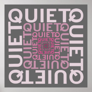Quiet Rosa Ord Cloud Poster