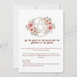 Quiet Sage Blommigt Pentacle Birthday Inbjudningar