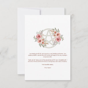 Quiet Sage Blommigt Pentacle Birthday Tack Kort
