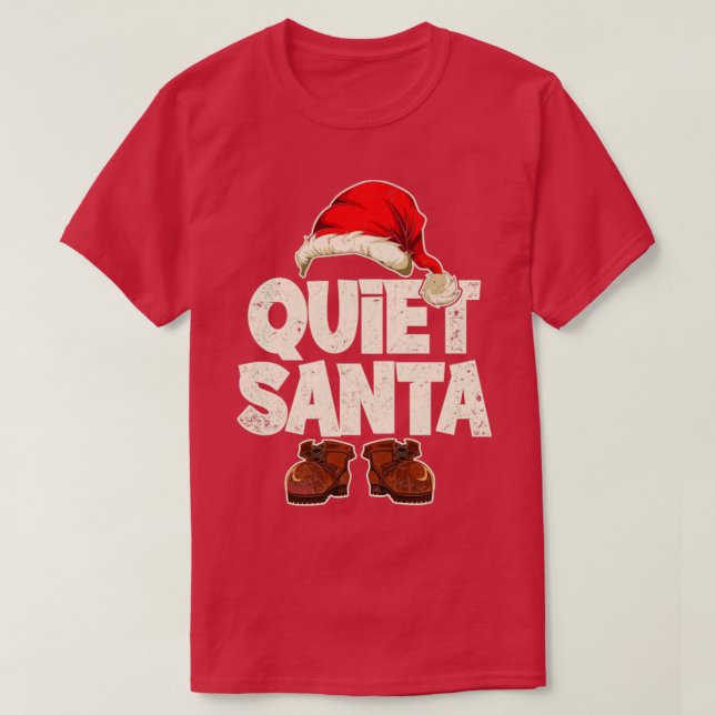 Quiet Santa jultomten T Shirt (Design framsida)