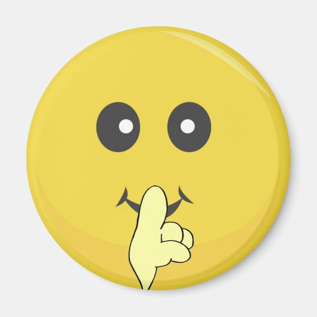 Quiet Smile Ansikte Magnet (Framsidan)