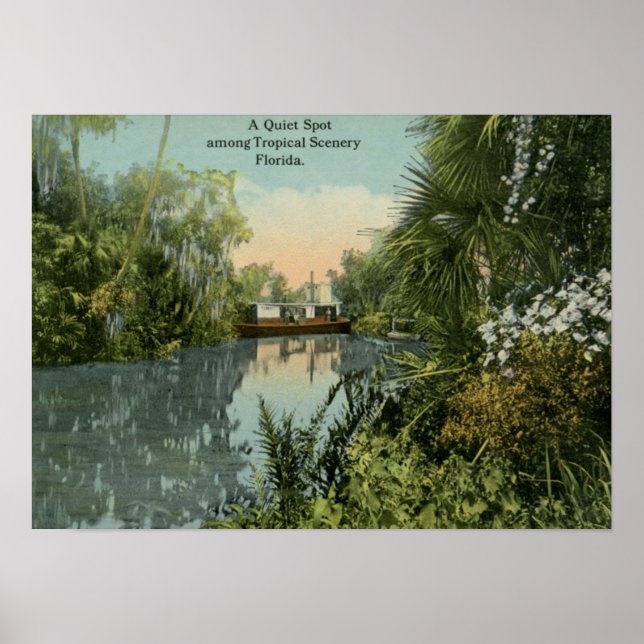 Quiet Spot i Tropical Florida Vintage Poster (Framsidan)