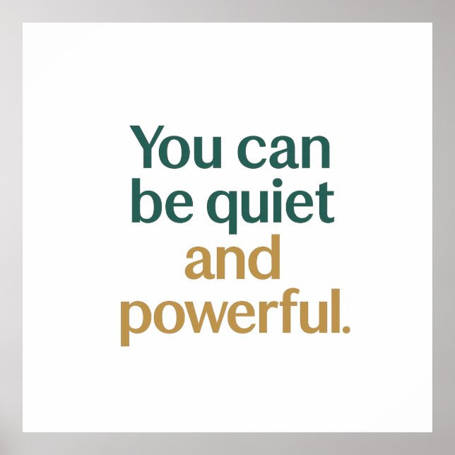 	Quiet Strength and Power Poster (Framsidan)