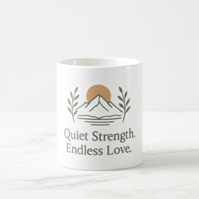 Quiet Strength. Endless Love. – Dad Appreciation Kaffemugg (Center)