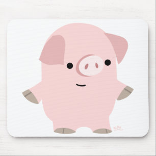 Quiet Tecknad Gris mousepad Musmatta
