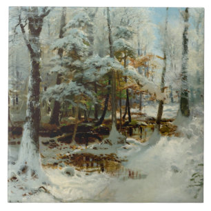 Quiet Winter Aeftermiddag av William Bliss Baker Kakelplatta