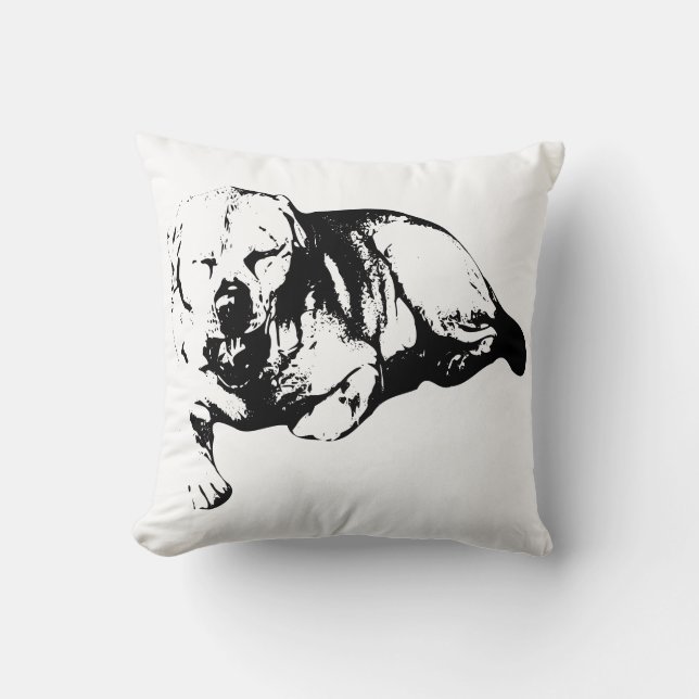 Quiet Yawn, Mysiga Labrador Kudde (Framsida)
