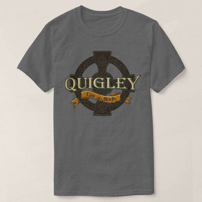 Quigley Irish Surname Irish Family Namn Gifts  T Shirt (Design framsida)
