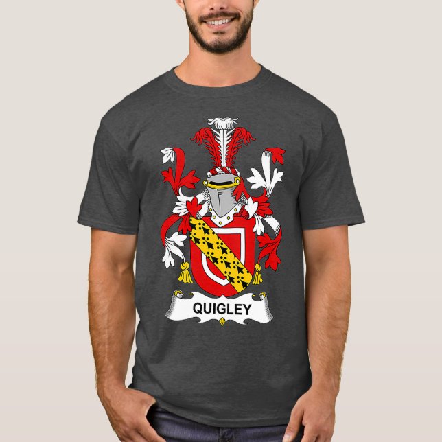 Quigley Jackar Arm Family Crest T Shirt (Framsida)